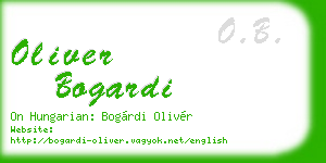 oliver bogardi business card